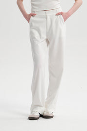 Pantalón Mujer Basta Doblada Crudo