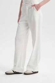 Pantalón Mujer Basta Doblada Crudo