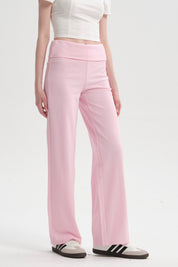 Pantalón Mujer Flare Pretina Palo Rosa