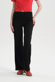 Pantalón Mujer Flare Pretina Negro