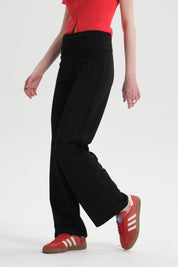 Pantalón Mujer Flare Pretina Negro