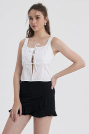 Blusa Mujer Lacitos Blanco