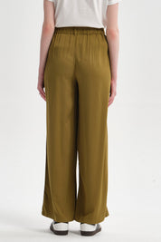 Pantalón Mujer Palazzo Sastrero  Verde Olivo