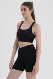 Peto Mujer Cruzado Deporte Negro