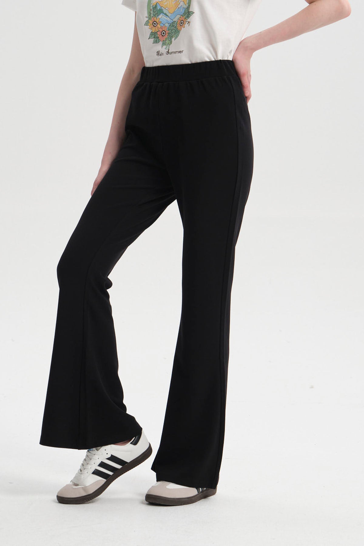 Pantalón Mujer Flare Negro