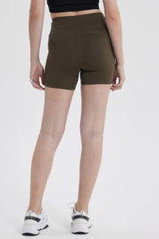 Calza Mujer Pretina Doble Verde Olivo