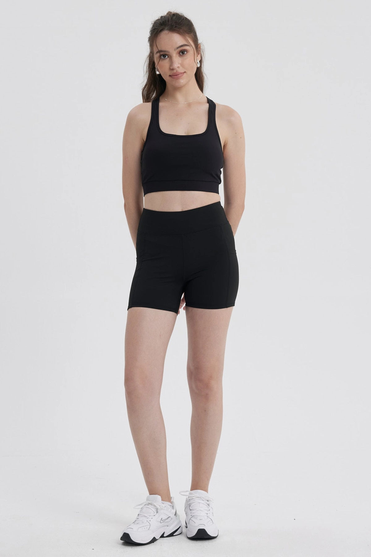 Calza Mujer Pretina Doble Negro