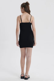 Vestido Mujer Jacquard Negro