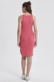 Vestido Mujer Halter Midi Rosado