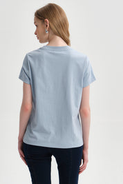 Polera Mujer Lisa Celeste