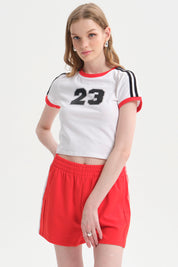 Polera Mujer Contraste Blanco