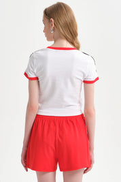 Polera Mujer Contraste Blanco