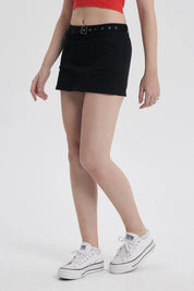 Short Mujer Short Con Cinturón Negro