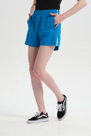 Short Mujer Raya Costado Azulino