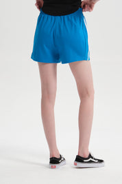 Short Mujer Raya Costado Azulino