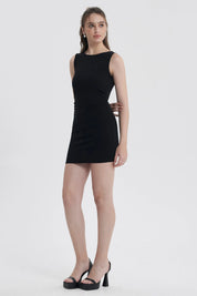 Vestido Mujer Ajustado Cierre Negro