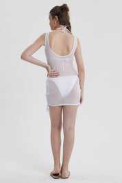 Vestido Mujer Malla Blanco