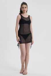 Vestido Mujer Malla Negro