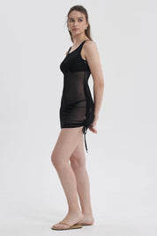 Vestido Mujer Malla Negro