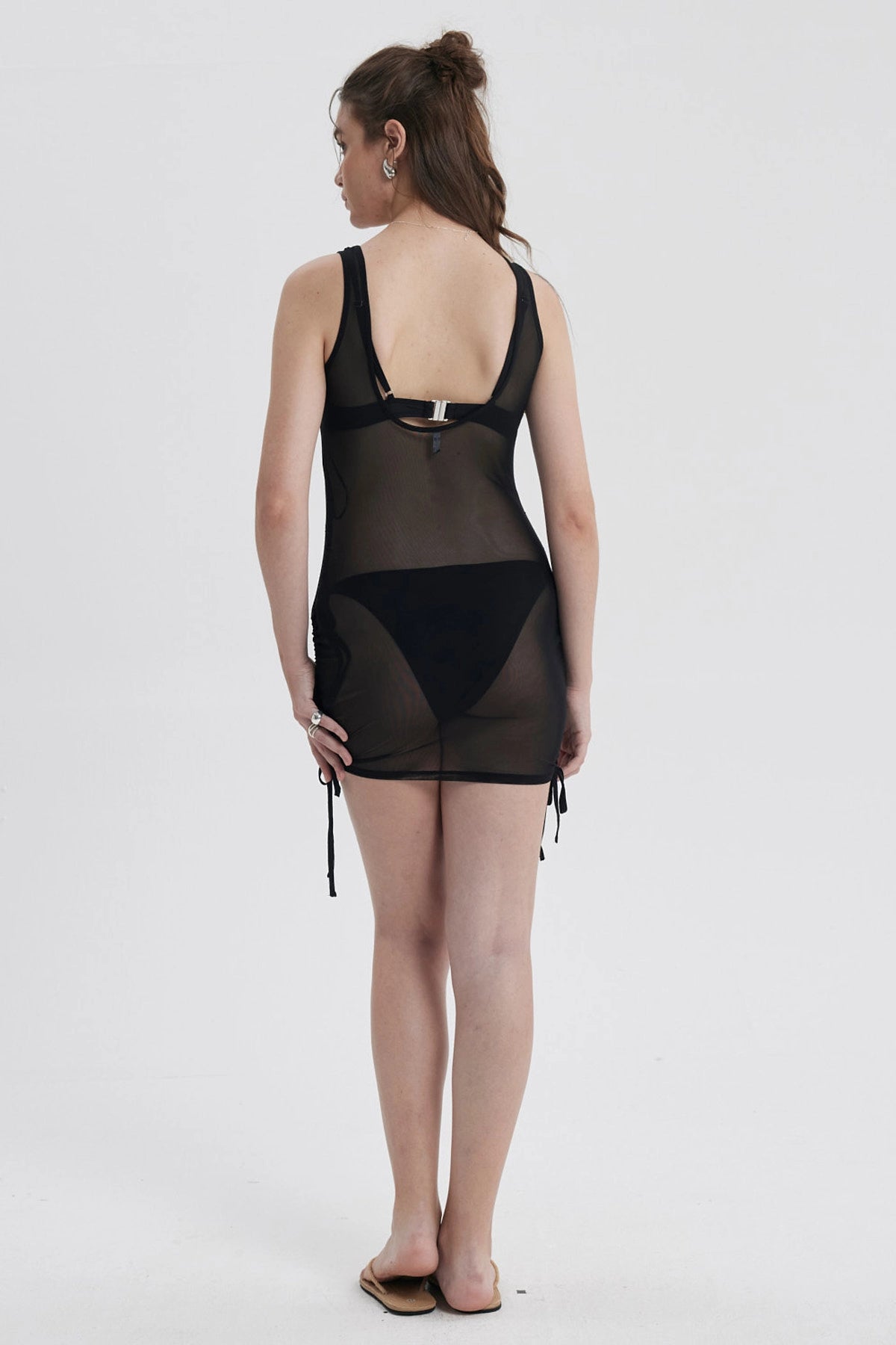 Vestido Mujer Malla Negro
