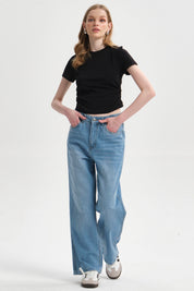 Polera Mujer Recogido Negro