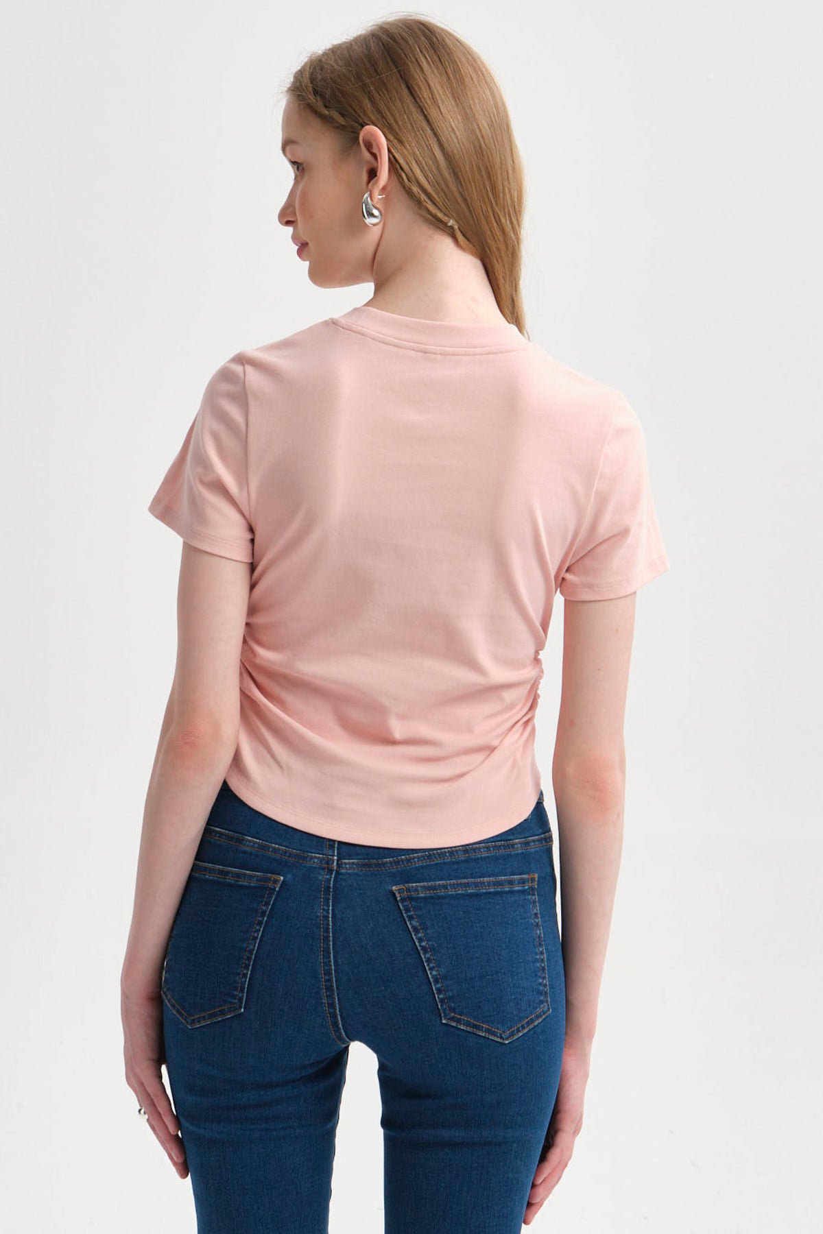 Polera Mujer Recogido Palo Rosa