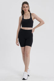 Calza Mujer Biker Largo Negro