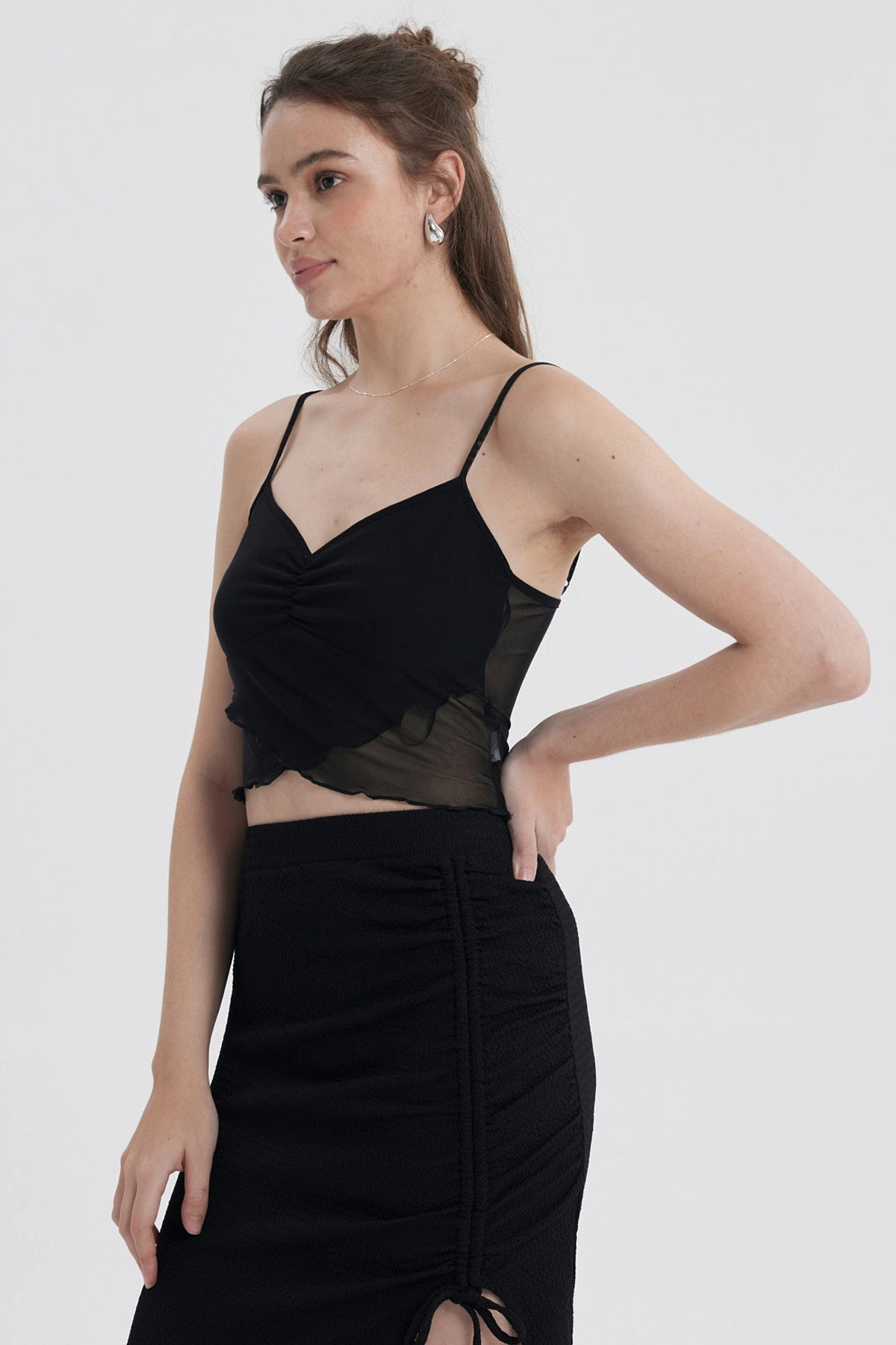 Peto Mujer Mesh Vuelos Negro