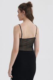 Peto Mujer Mesh Vuelos Negro