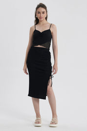 Peto Mujer Mesh Vuelos Negro