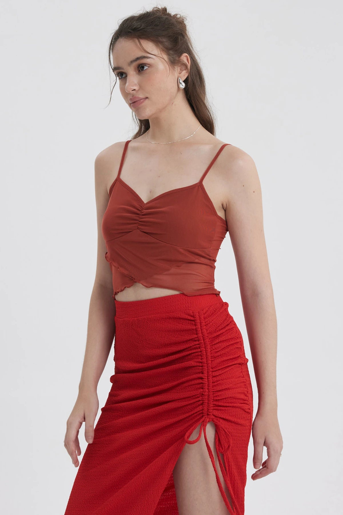 Peto Mujer Mesh Vuelos Terracota