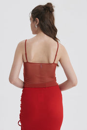 Peto Mujer Mesh Vuelos Terracota
