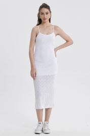 Vestido Mujer Tejido Blanco