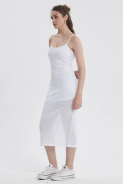 Vestido Mujer Tejido Blanco
