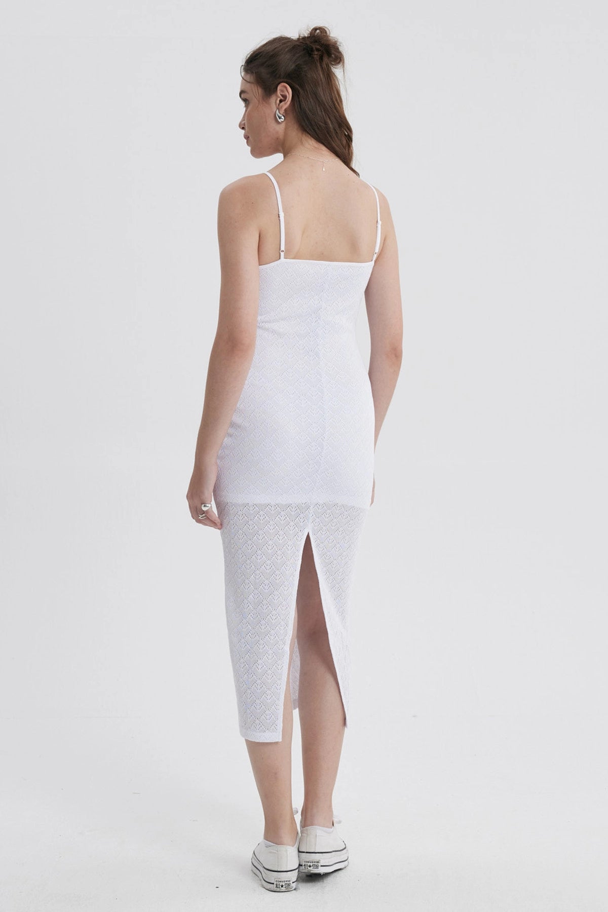 Vestido Mujer Tejido Blanco