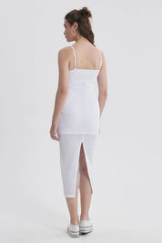 Vestido Mujer Tejido Blanco