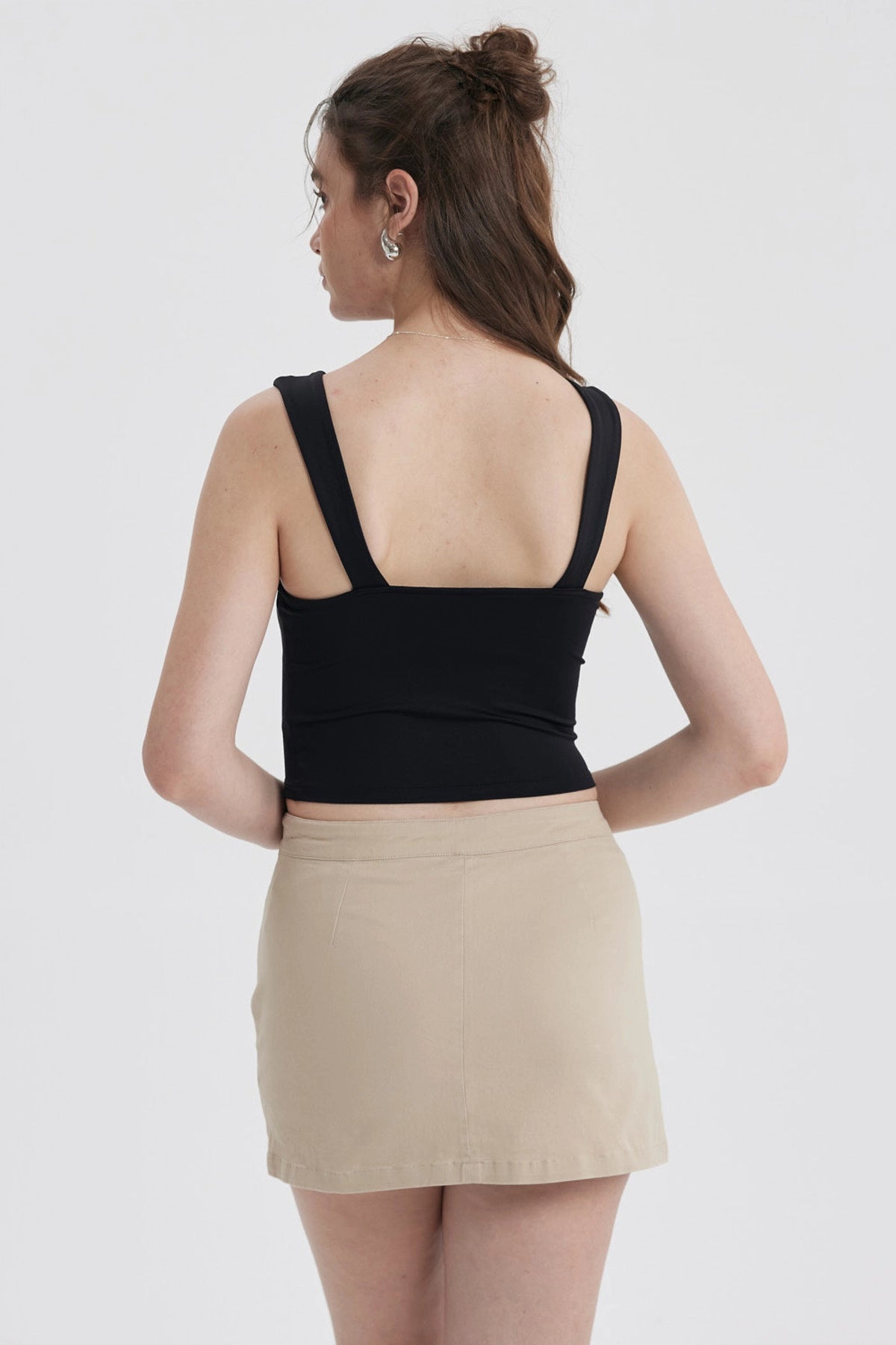 Polera Mujer Con Bote Abertura Negro