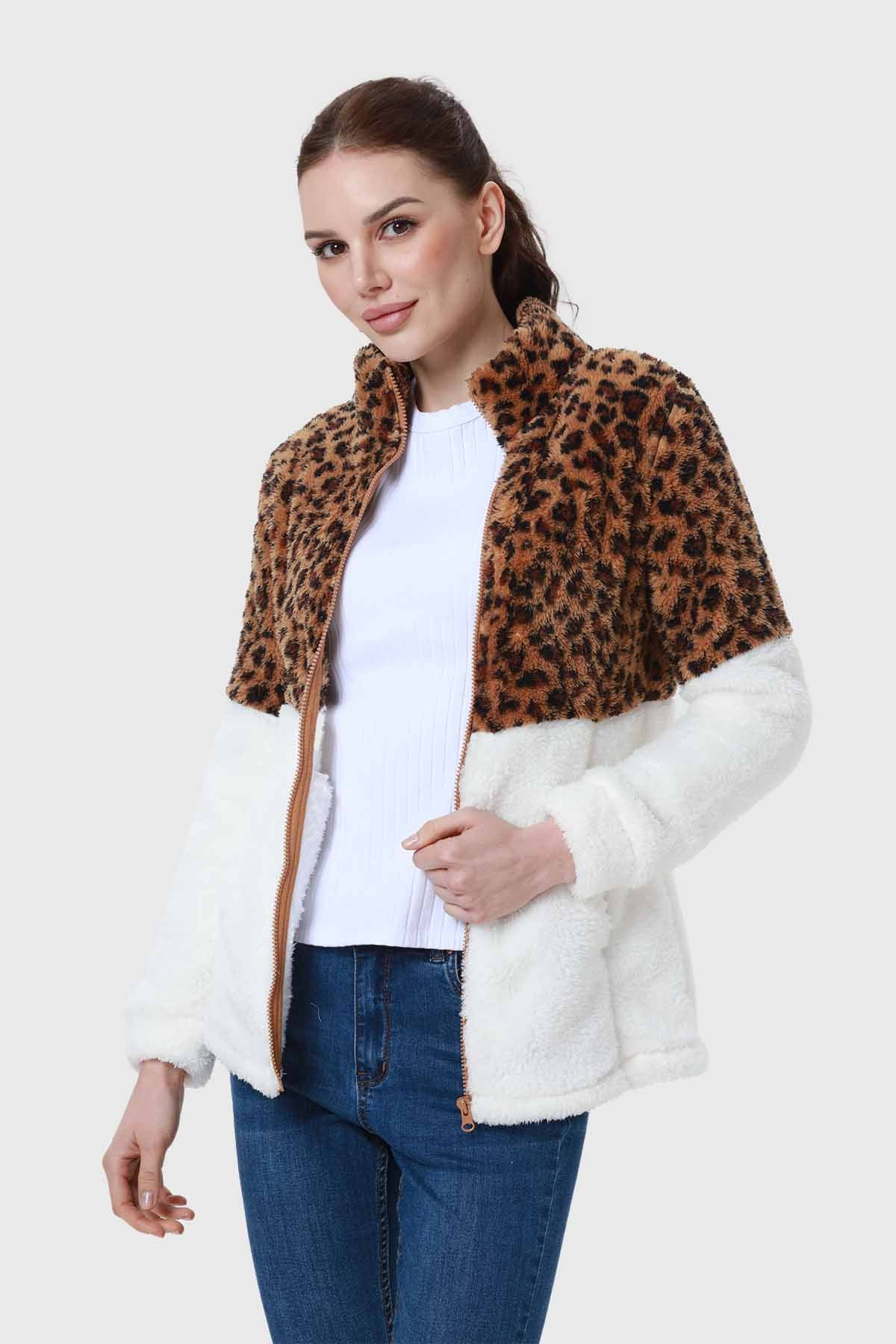 Polar Mujer Tipo Polerón Peludo Crudo