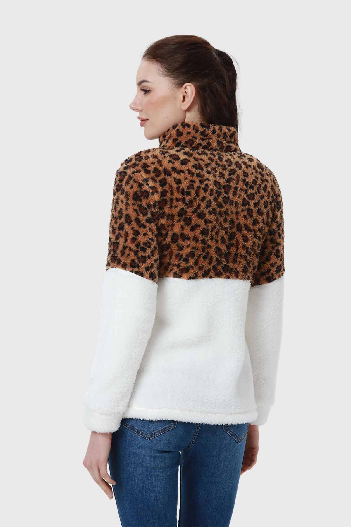 Polar Mujer Tipo Polerón Peludo Crudo