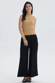 Polera Mujer Rib Camel