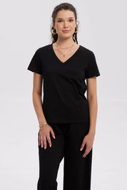 Polera Mujer Lisa Negro