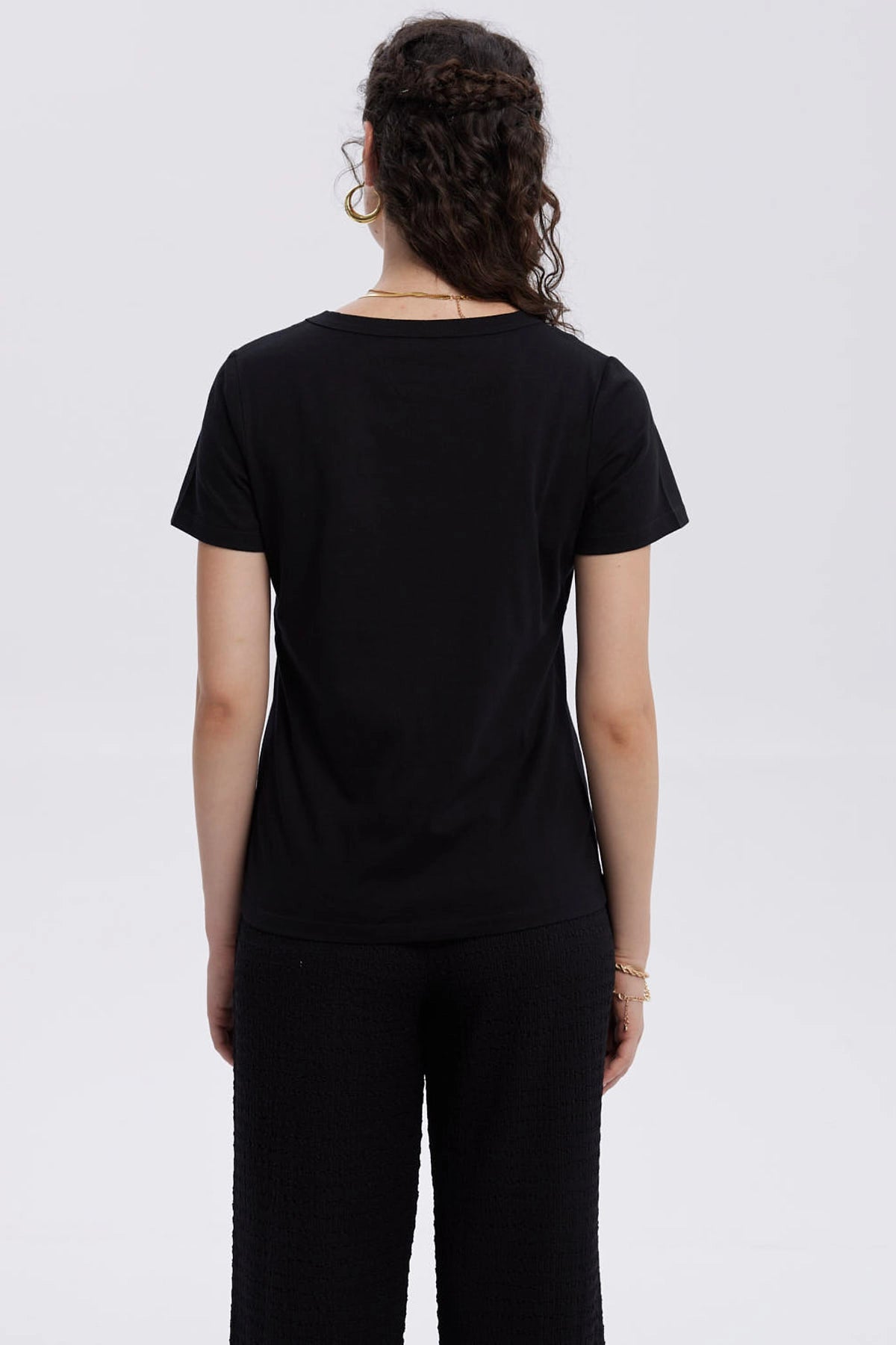 Polera Mujer Lisa Negro
