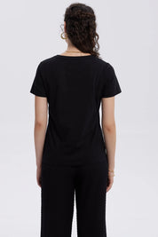 Polera Mujer Lisa Negro