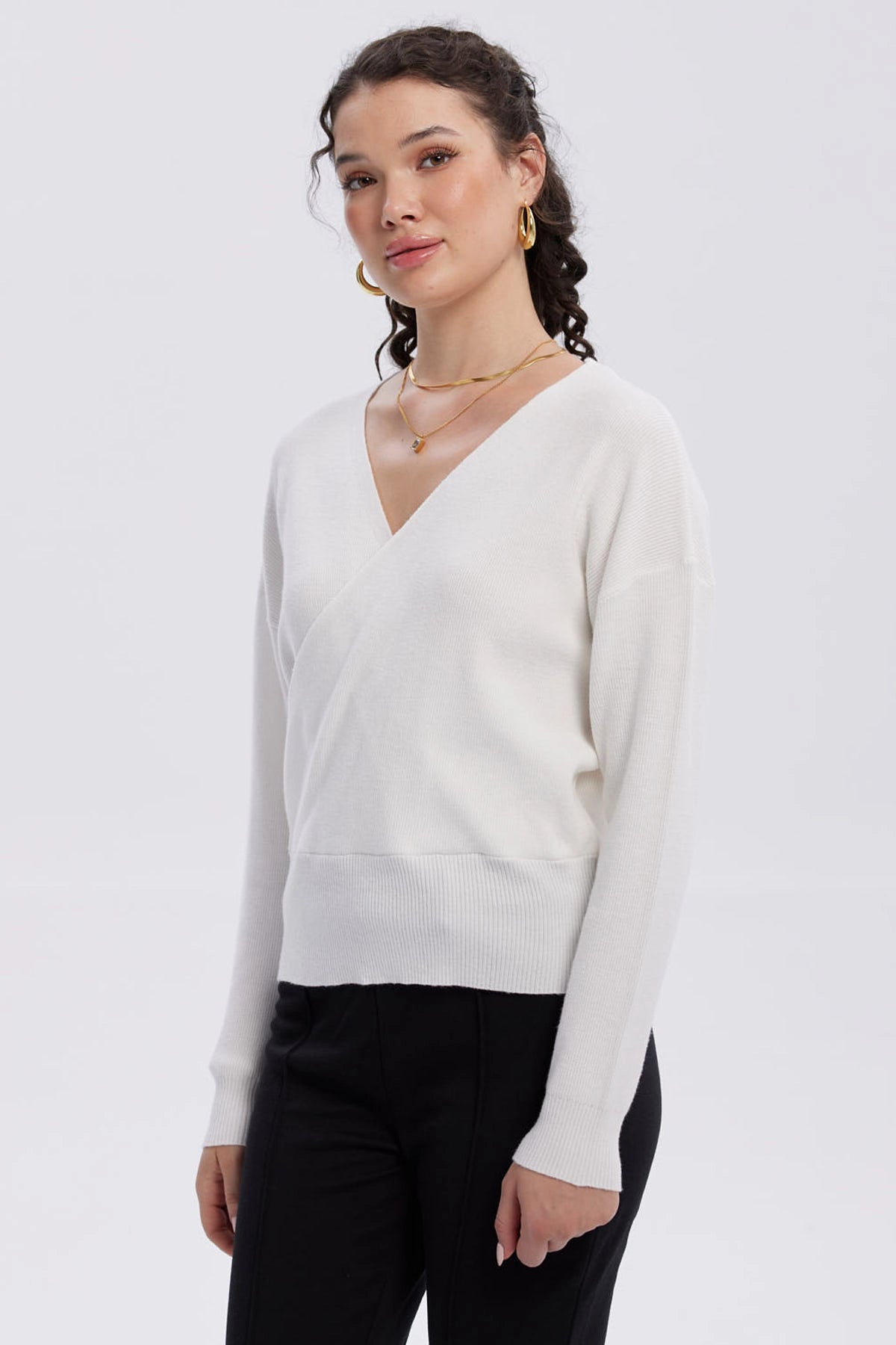 Sweater Mujer Delantero Crudo