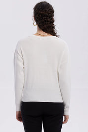 Sweater Mujer Delantero Crudo