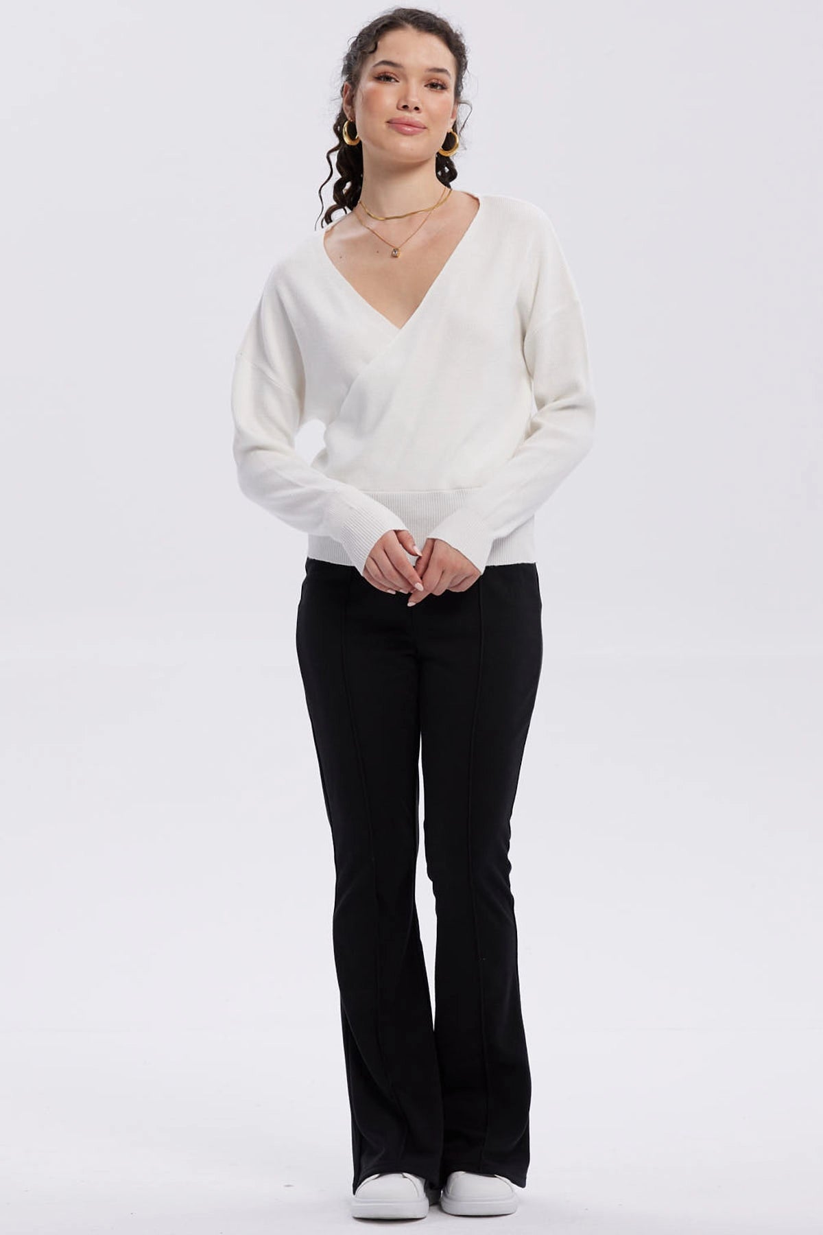 Sweater Mujer Delantero Crudo