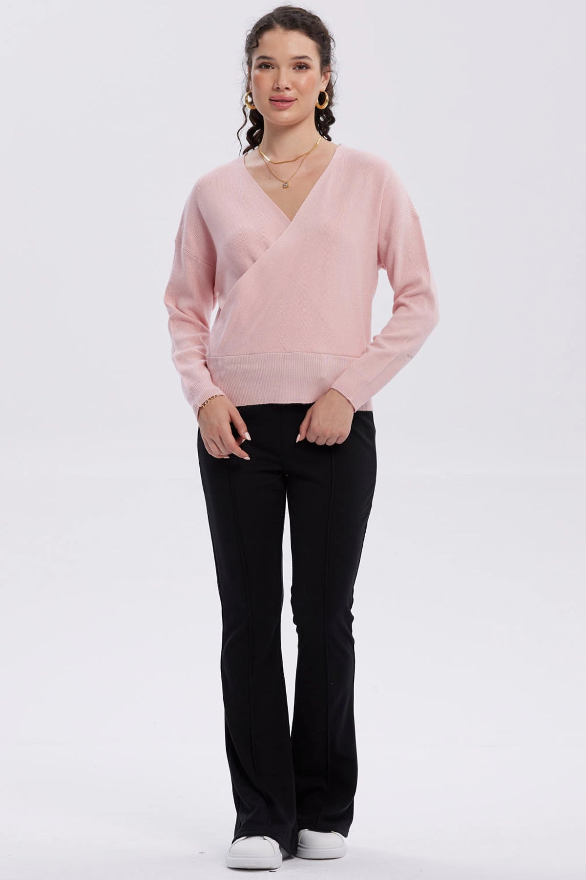 Sweater Mujer Delantero Palo Rosa