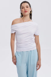 Polera Mujer Bardot Lisa Blanco