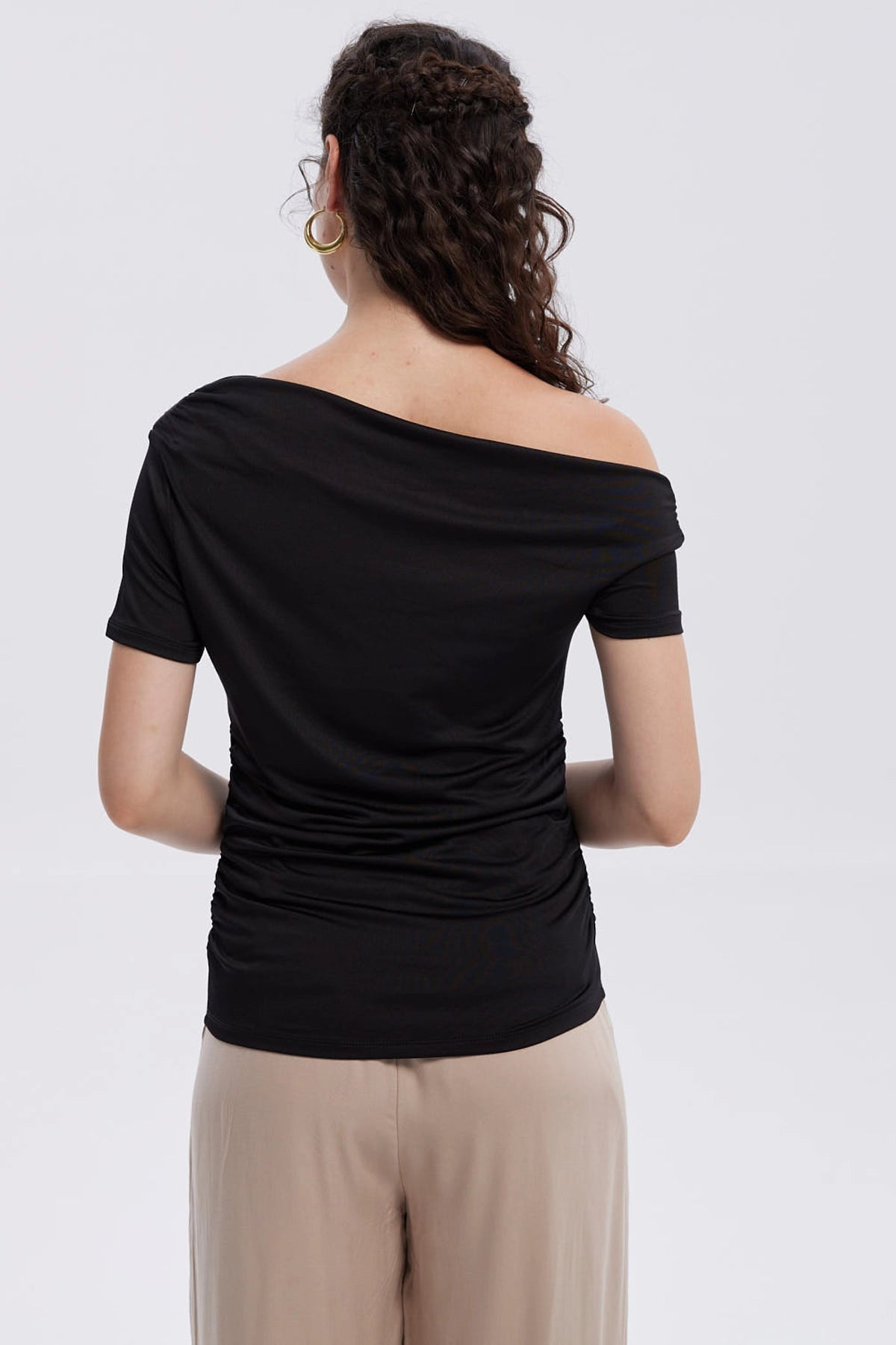 Polera Mujer Bardot Lisa Negro