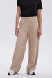 Pantalón Mujer Palazzo Liso Beige